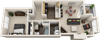 Aspire Apartments at Mountlake Terrace A1 Floor Plan
